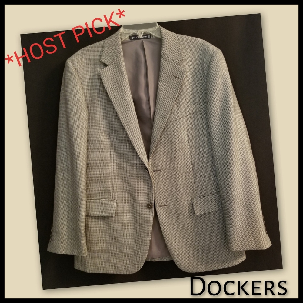 Dockers*Grey Sport Coat-Wool Blend